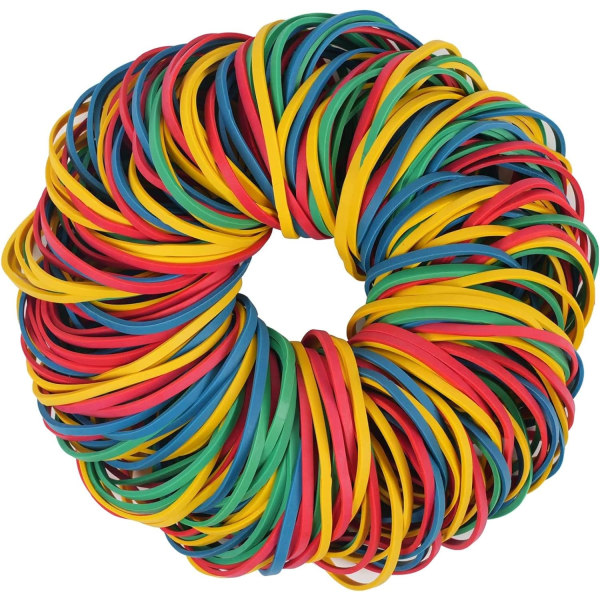 Elastiske gummibånd, solide, tykke og strekkbare fargede bånd, naturlige elastiske bånd for hjemmekontorrekvisita Industrielt håndverk gjør-det-selv