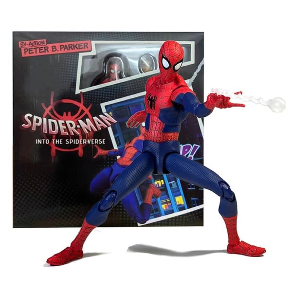 Marvel Legends Sentinel Spiderman Actionfigur Spider-Verse Miles Sv Shf Morales Peni Parker Animefigurer Statue Toys - Black