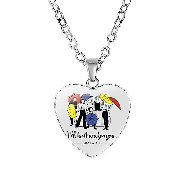 Friends TV-serie Hänge Halsband Ram Hjärta Hängen Kvinnor Juvel