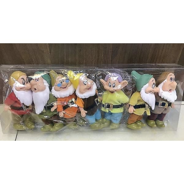 7-pack Disney Snövit och de sju dvärgarna Actionfigurleksak 15 cm Princess Pvc Doll