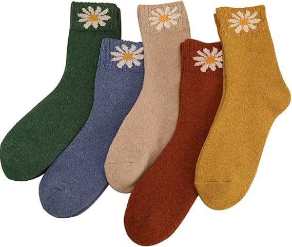5 Par Vinter Ull Tykke Sokker