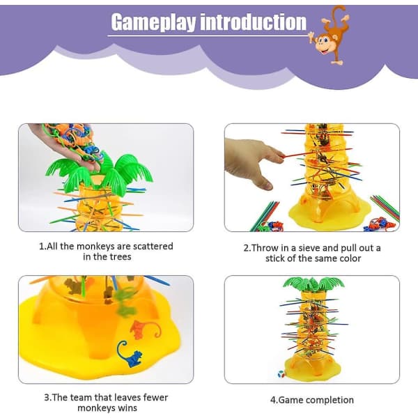 Monkey Alarm Barnlek Monkey Tree Climbing Game Monkey Alarm Game Familjespel Interaktiva Leksaker Barn Present