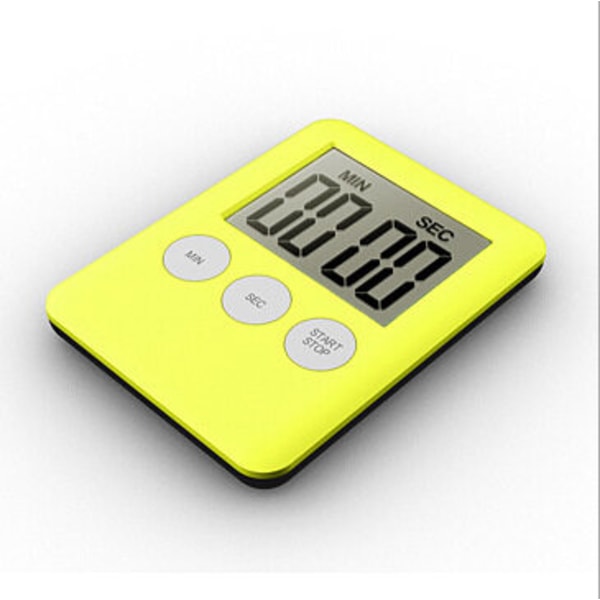 Digital timer med magnet - Kökstimer - Yellow