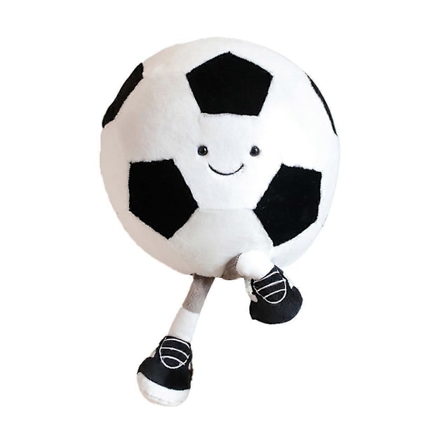 Plushdocka med fötter, plyschleksaker, kort med kärlek, plyschkudde, rolig form, plyschdocka, kudde, hemdekoration, fotboll