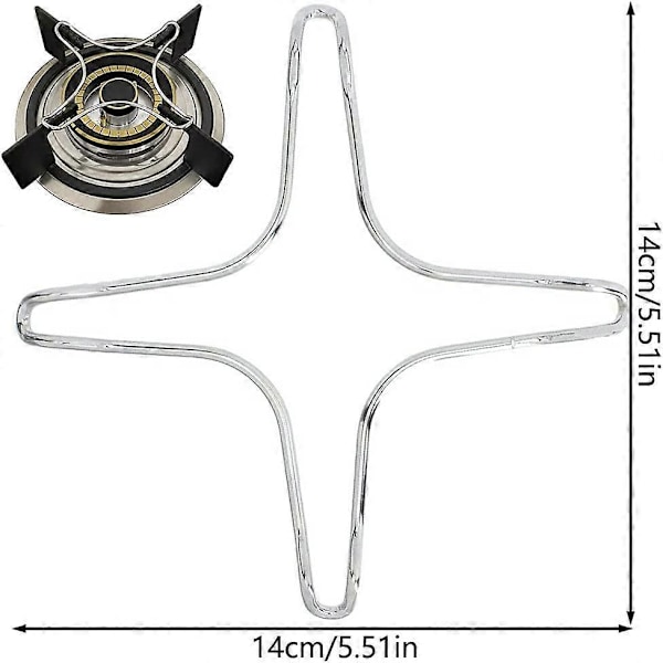 4 stk. Gassreduserere Wokholder Gasswokring Gasskomfyr Gasskomfyrringholder Passer til Wokringholder for Kaffetrakter Gasskomfyr Kjøkken 14*14