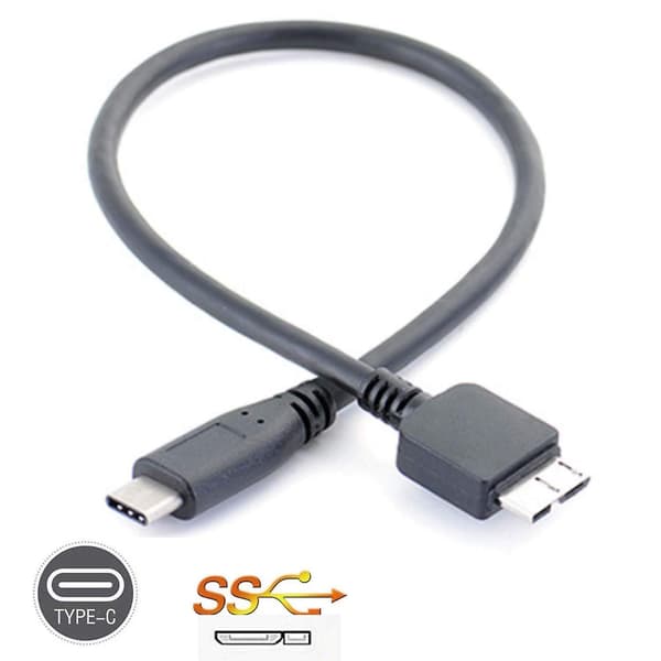 USB 3.0 till Typ C 3.1 Datakabel för Lacie Bärbar Hårddiskkabel