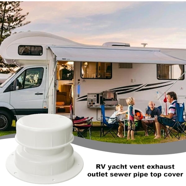 Udstødningsudløb til RV | Yacht RV Kloakrørsudløbsmontering Rund Dækning, Praktisk Luftventilationsudløbsmonteringsdækning til Camping, Lastbil