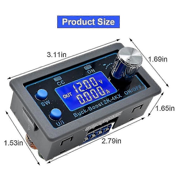 DC-DC Boost Konverter Variabel Spændingsregulator CC CV 0,5-30V 4A 5V 6V 12V 24V Reguleret Laboratorie