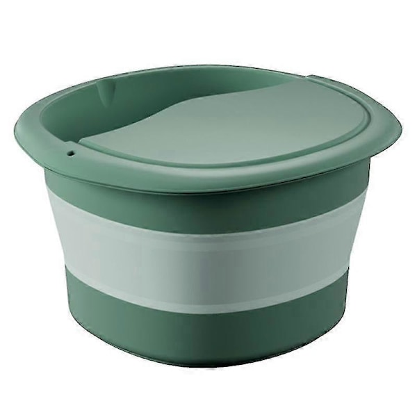 Vikbar Fotspa Hink Multifunktionell Fotbad Massage Tunna Professionell Fotvård Green Without Cover