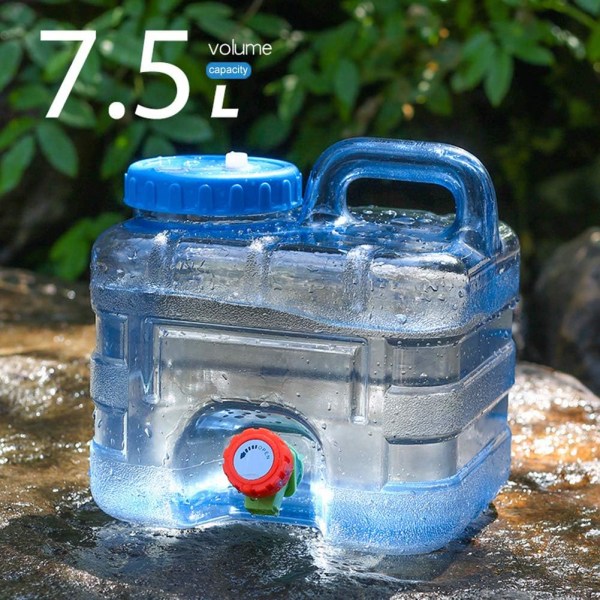 Vandbeholder med vandhane, Bærbar Plast Camping Vandbeholdere Spand, Nem at rengøre BPA-fri drikkevandsholder, Vandtank til Camping Outdoor