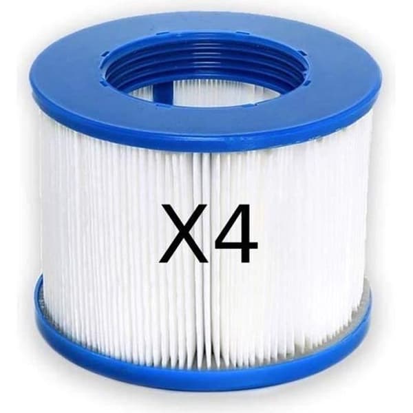 Påskruningsfilter - Oppustelig SPA-patron - Pakke med 4 - 60 mm - Plastik
