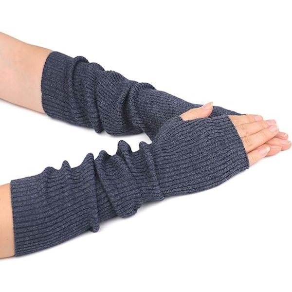 CASHMERE strikkede armvarmere albue fingerløse