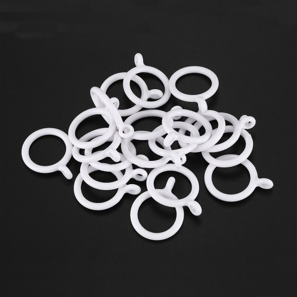 60x Hvide 25mm Indvendige Plast Gardinringe