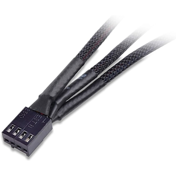 Cable Matters 2-pakkaus 4-pin PWM-jakokaapeli 30 cm, 3 tietokoneen tuulettimen jakokaapeli, PC-tuulettimen jakokaapeli, 3 tuulettimen jakokaapeli 3 in 1