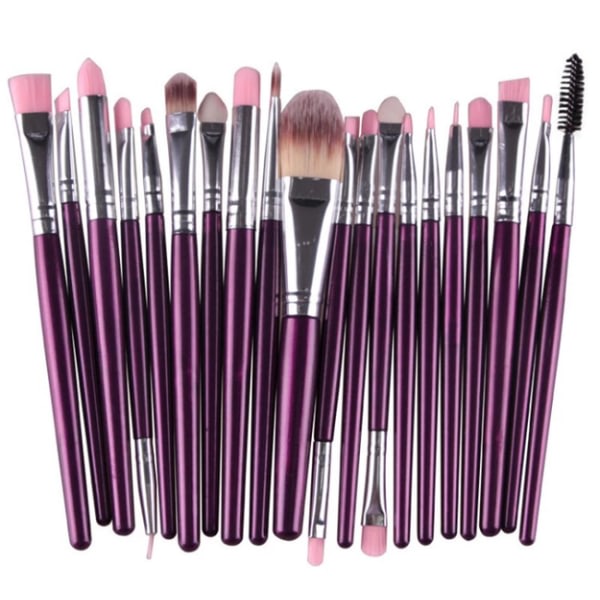 KABUKI Make-up pensel sæt med 20 pensler - ORIGINAL - Purple/Black