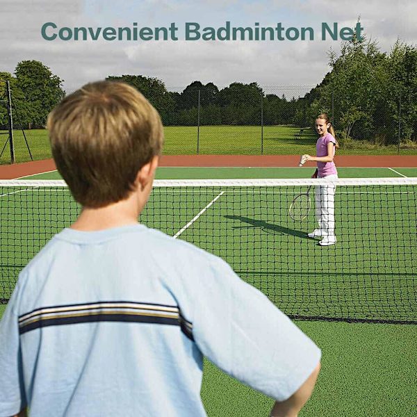 Hopfällbart badmintonnät, bärbart, justerbart volleybollnät, träningsnät i mesh för trädgård, skolgård, utomhussporter 6,1 x 0,76 m (grönt)