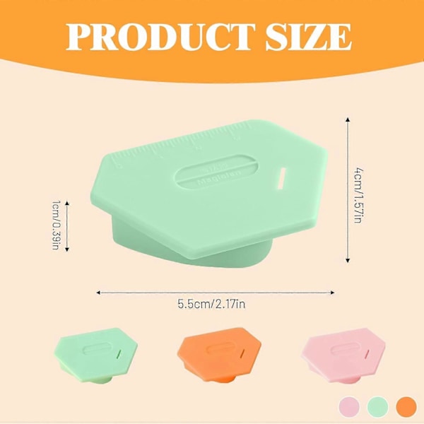 3 st Magnetisk Sömnadsguide för Symaskin, Multifunktionell Polygonal Fållguide med Skala, Universellt Sytillbehör & Material