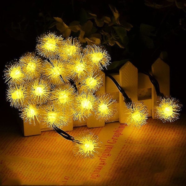 7m 50 Led Solar String Lights Fairy Dekorative Lights Fest og feriedekorasjoner (varm hvit)