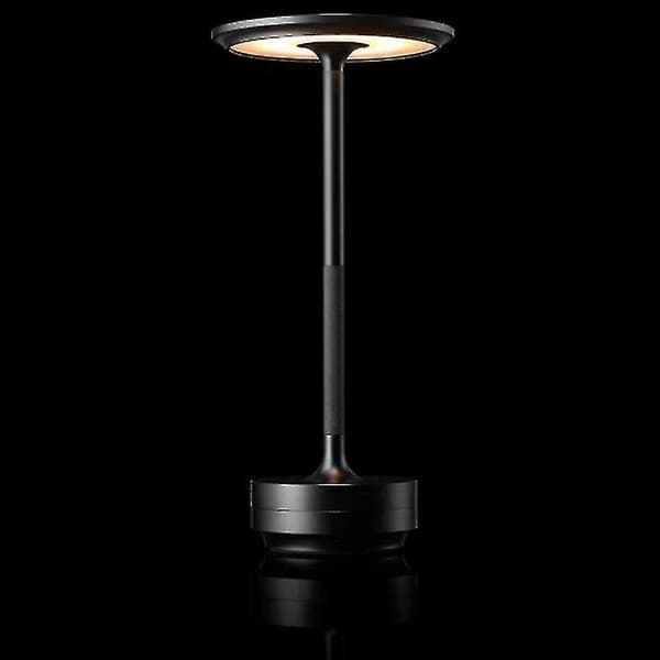 Trådløs bordlampe dimbar vanntett metall USB oppladbare bordlamper -