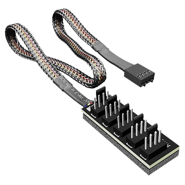 3 x COOLMOON F5 PWM-tuuletinjakaja 4-napainen 1-5 Laaja yhteensopivuus 33,5 cm kaapeli CPU-tuuletinsovitinkaapelin