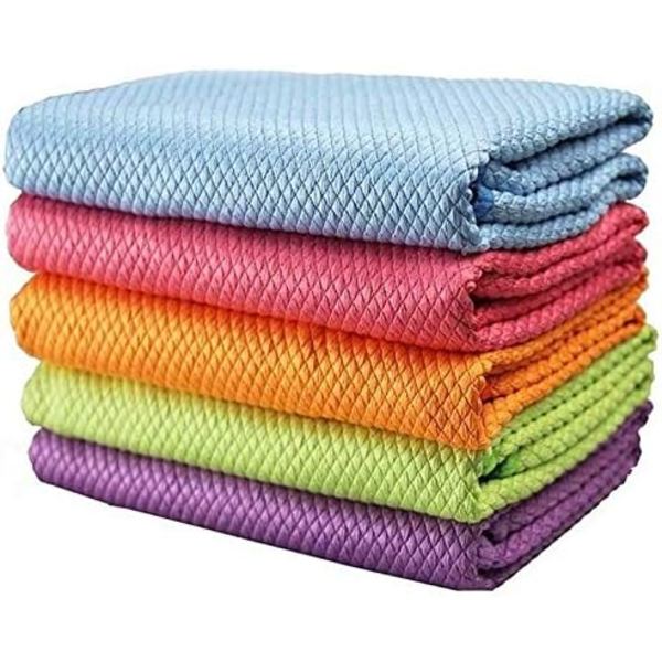 Mikrofiberputsduk med fiskfjällsmönster (5-pack)