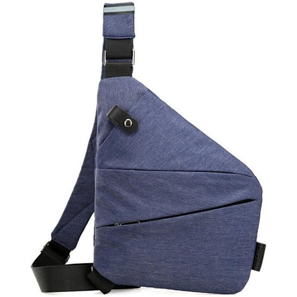 Stöldskyddande Reseväska, Cross Body Vattentät Reseväska, Slank Slingväska Cross Body Reseväska, Casual Ryggsäck, Bröstväskor för Män, Resor, Utomhus Blue