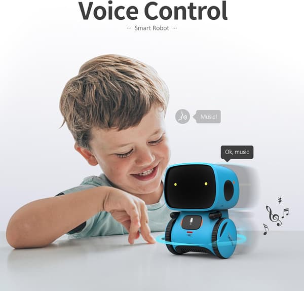 Interaktive smarte robotleker, intelligente robotleker for barn, jenter og gutter robotleker fra 3 år og oppover, stemmestyring og berøringssensor, dans