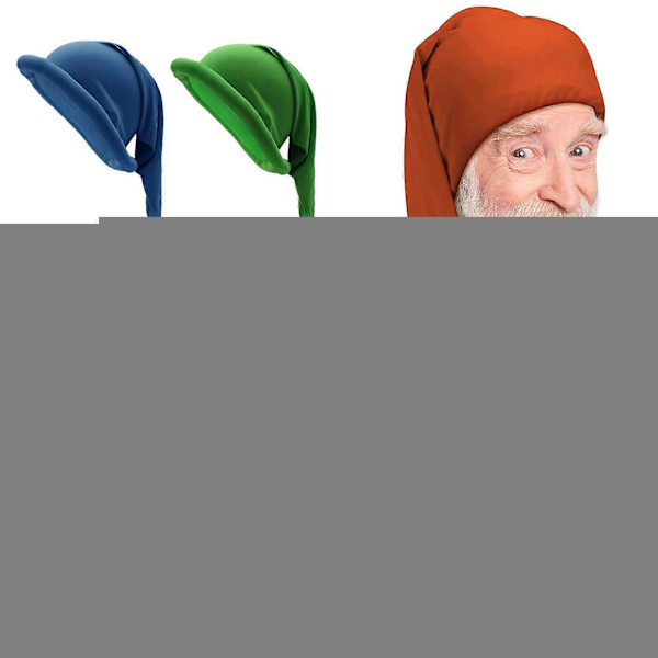 Jultomtehatt i Färg, Tomtehatt för Kostym, Fukttransporterande och Andningsbar Hatt för Julparty, Tomtekostymer Orange One size
