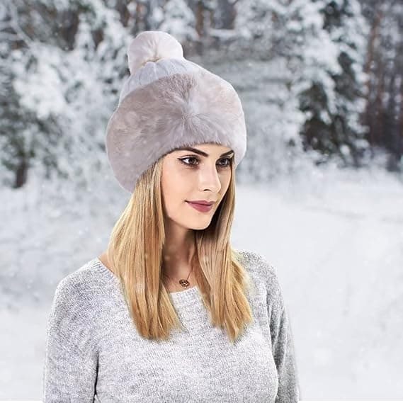 Stickade Mössor för Kvinnor Utomhus Vinter