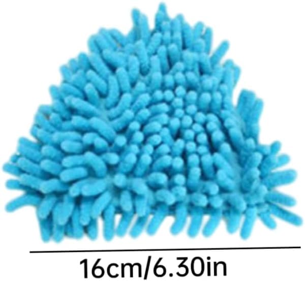 Mopper, trekantet moppehode absorberende mikrofiber chenille moppebørstehode erstatningsrengjøringsverktøy 2 STK blå