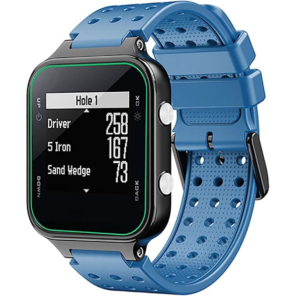 Silikone Rem til Garmin Approach S20 Ur - Rem til Garmin Forerunner 220/230/235/620/630/735XT/235 Lite/Approach S20/S5/S6 Smart Ure blue