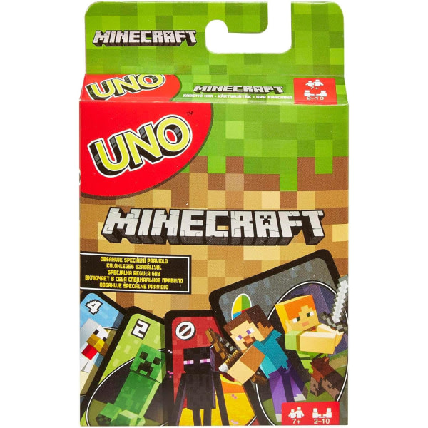 UNO Minecraft-kortspil，gaver til fans fra 7 år og opefter