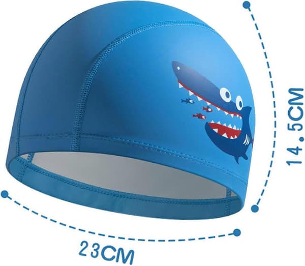 Badmössa Barn, Badmössor, Barn Badmössor, Badmössor för 4-10 År, Stretchig Badmössa