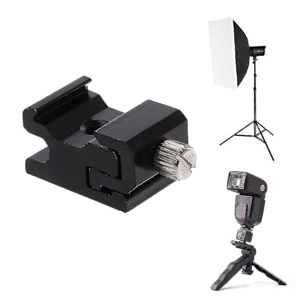 Hot Shoe Flash Bracket Stativmontering Adapter Udløserholder Kamera Tilbehør Ft