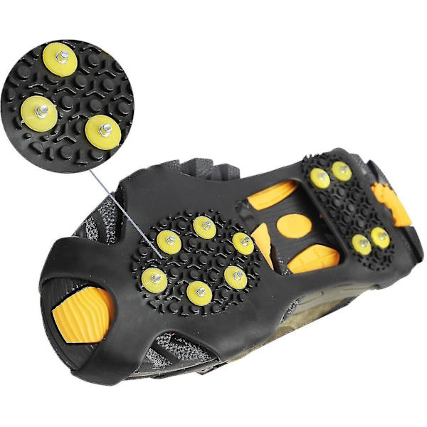 10-studs Universal Ice No Slip Snøsko Spikes Grips Klamper - XL