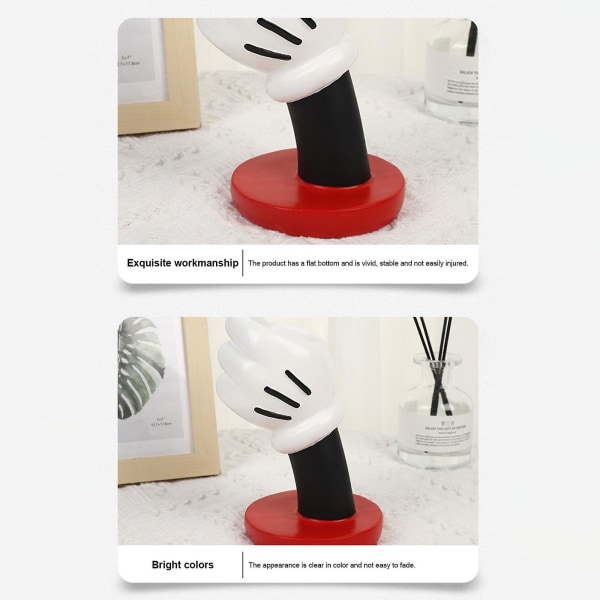 7''mus håndblomst vase, kreativ sminkebørsteholder, Unik vase Blomstervase - Red