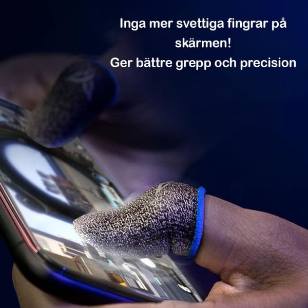 4-Pack - Fingerbeskyttelse med berøringsfunksjon - Mobilgaming Black