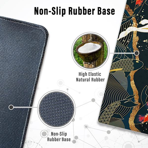Udvidet Gaming Computer Mouse Pad, Stor Gaming Mousepad til skrivebord, Cool Desk Mat til tastatur og mus, 31,5 x 11,8 x 0,12 tommer