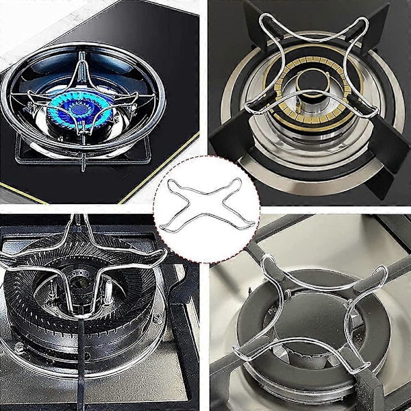 4 stk. Gassreduserere Wokholder Gasswokring Gasskomfyr Gasskomfyrringholder Passer til Wokringholder for Kaffetrakter Gasskomfyr Kjøkken 14*14