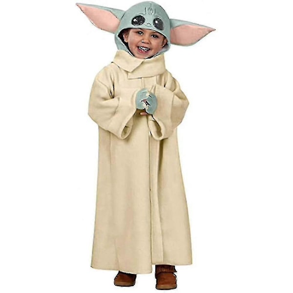 Yoda-asu, mandalorialainen The Child -kaapuhattu, lasten Costu_y korkealaatuinen M