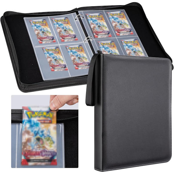Booster Pack-pärm, rymmer 48 Booster Packs, 4-fickors Booster Pack-hållare med 12 Booster Pack-ärmar, Booster Pack Display Protector-pärm är en gåva
