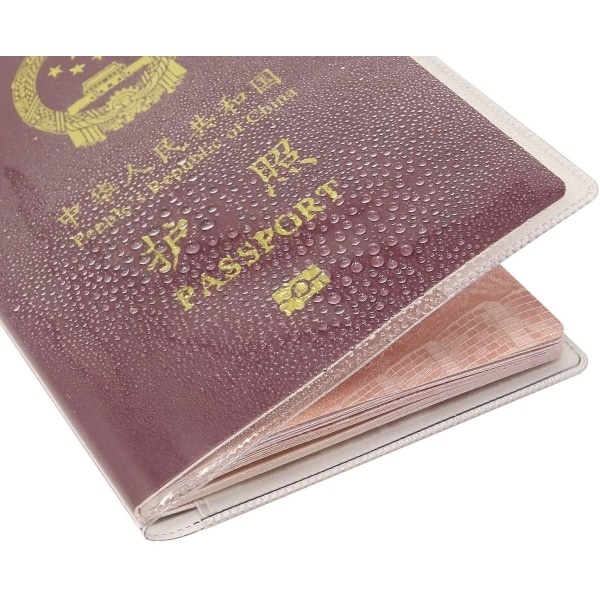 10 stk plastik pascover pasbeskytter med ekstra åbninger til Cn, Us, UK og andre pas i standardstørrelse (klar)