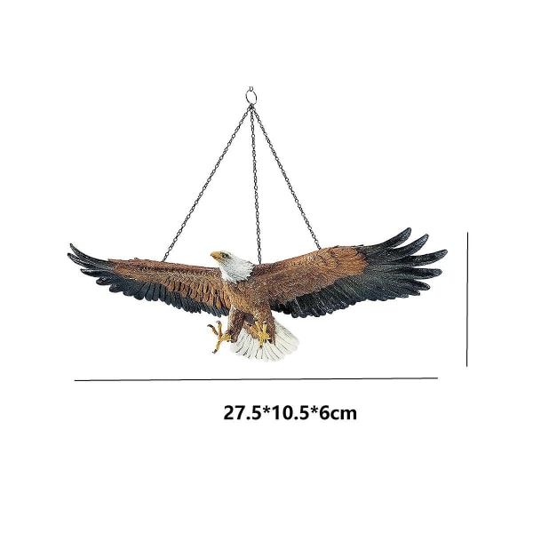 Flight Of Freedom Hengende Eagle Skulptur Vegg Skulptur Av Bald Eagle Med kjede