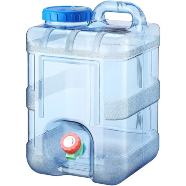 Vattenbehållare med kran, Bärbar plastcampingvattenbehållare hink, Lätt att rengöra BPA-fri dryckesvattenbärare, Vattentank för camping utomhus