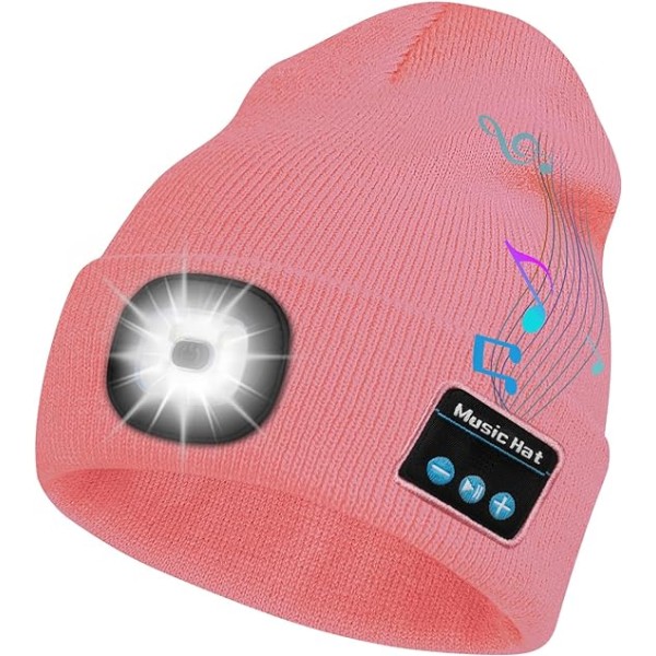 LED-lys Bluetooth Up Beanie, for campingløping