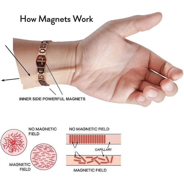 Mænds Heilwiy kobberarmbånd sundhedsarmbånd magnetisk armbånd krydsarmbånd