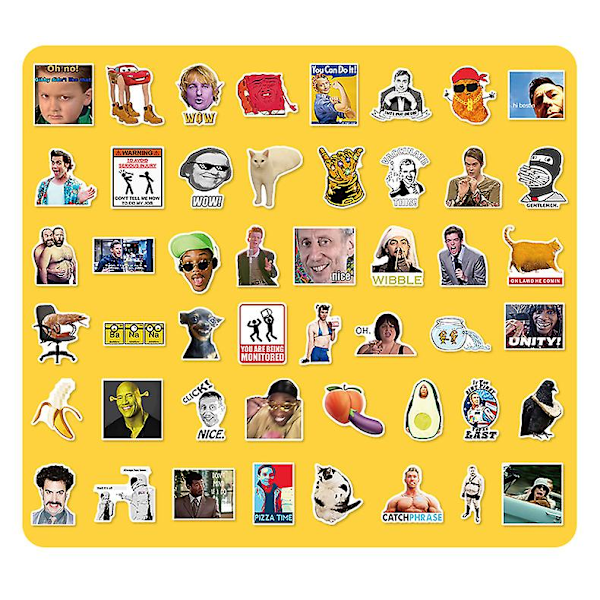 200 stk. Meme-klistermærker til voksne og teenagere, vandtætte vinyl-klistermærker med sjove emoticons til bærbar computer, iPhone, vandflasker