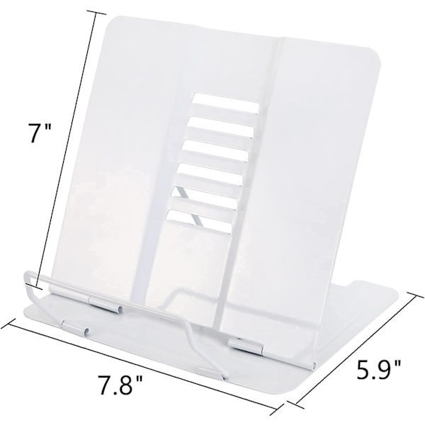 Set med 2 Bokstöd, Justerbart Metalliskt Bokhållare, Bärbart Lässtöd Bokstativ för Kokböcker Dokument Lärobok Stabilt Skrivbord