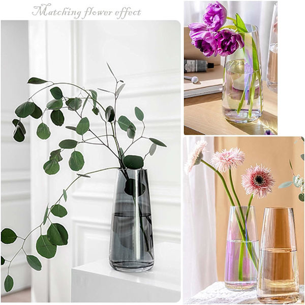 Ins Modern Glas Vas Kristall Grå Glas Vas