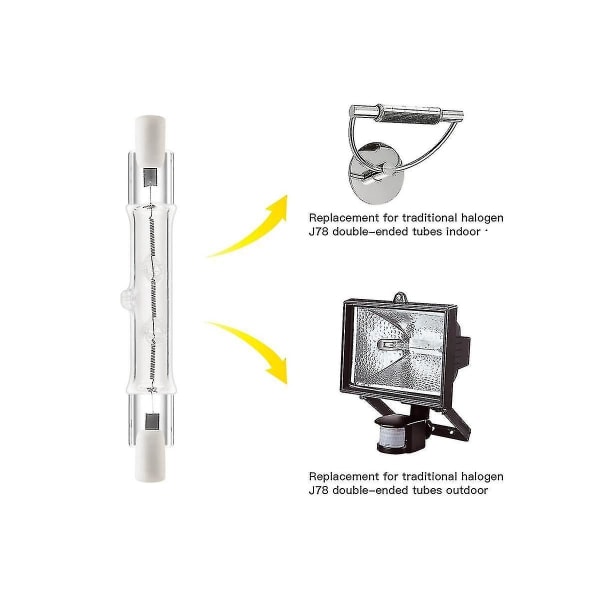 5-pack R7s 118mm 300w 230v, R7s halogenlinjär glödlampa, dimbar halogenlampa för konstruktion Wo -bp